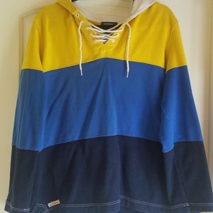 Hooded striped sweatshirt